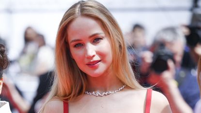 Jennifer Lawrence attends the "Anatomie D'une Chute (Anatomy Of A Fall)" red carpet during the 76th annual Cannes film festival at Palais des Festivals on May 21, 2023 in Cannes, France.