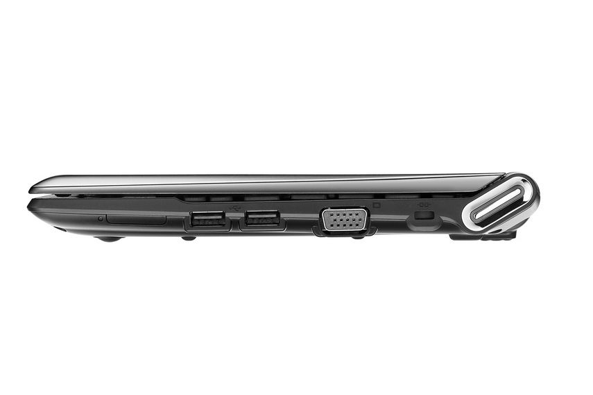 The ports on the right side of the Samsung N350 netbook