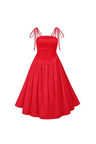 Alexa Cherry Red Puffball Dress by Amy Lynn