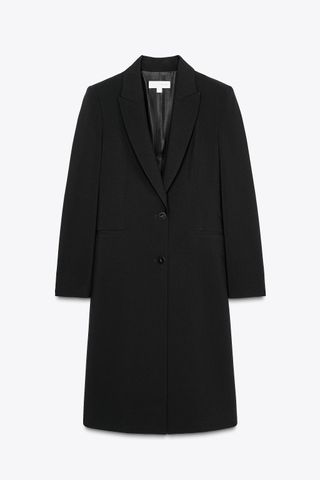 Long Blazer With Shoulder Pads