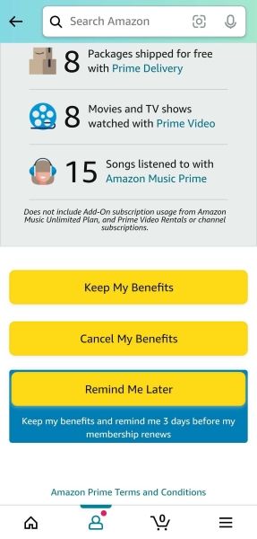 Canceling Amazon Prime