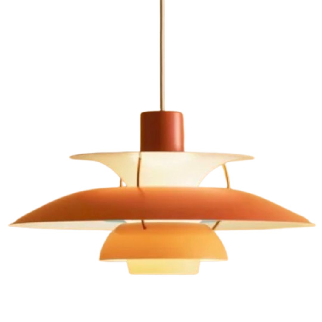 Danish Multicolor Layered Pendant Lamp
