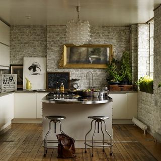 modern rustic open plan kitchen