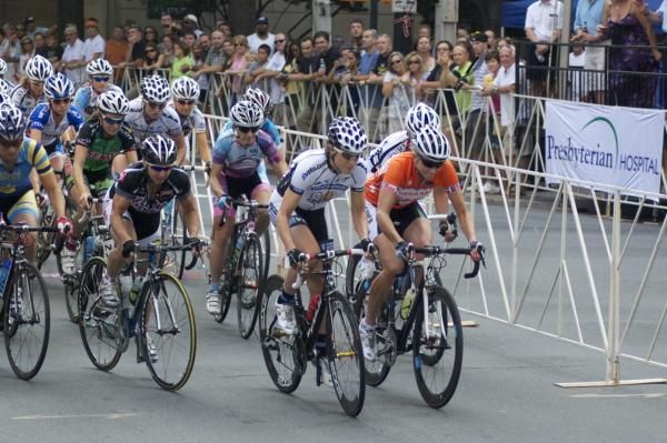 The race stayed mainly together in Charlotte.