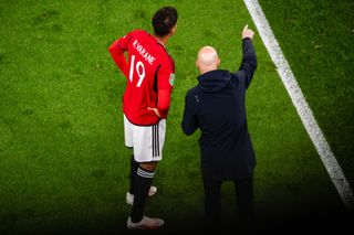 Raphael Varane alongside current Manchester United boss Erik ten Hag.