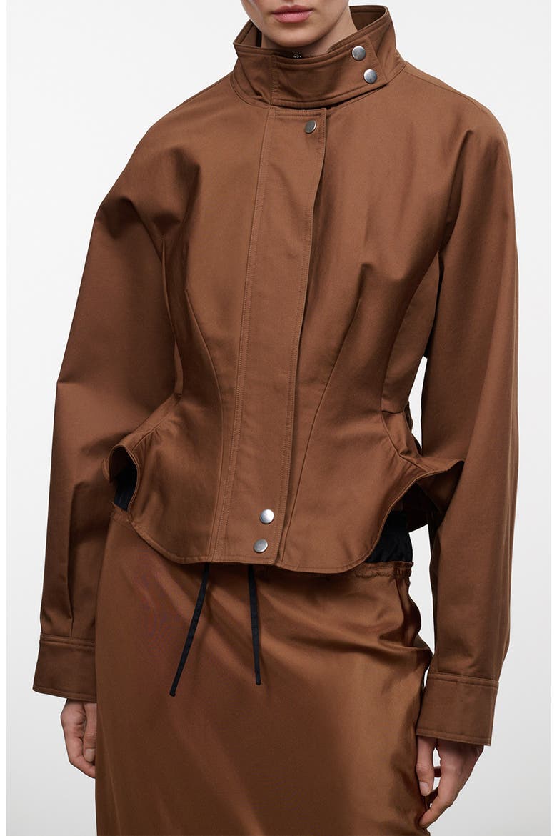 Archie Cotton Utility Leather Trim Jacket