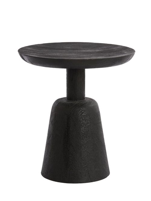 Paxi Matt Black Wooden Side Table