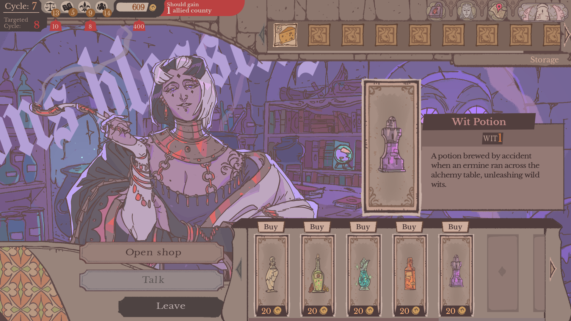 Elegant game art showing medieval characters