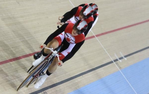 Canada earned the silver medal in the women's team pursuit final