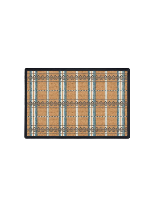 Hanover Check Coir Doormat, 3' x 2'