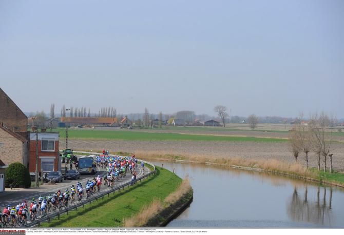 The peloton in action during the 2014 edition of Gent-Wevelgem