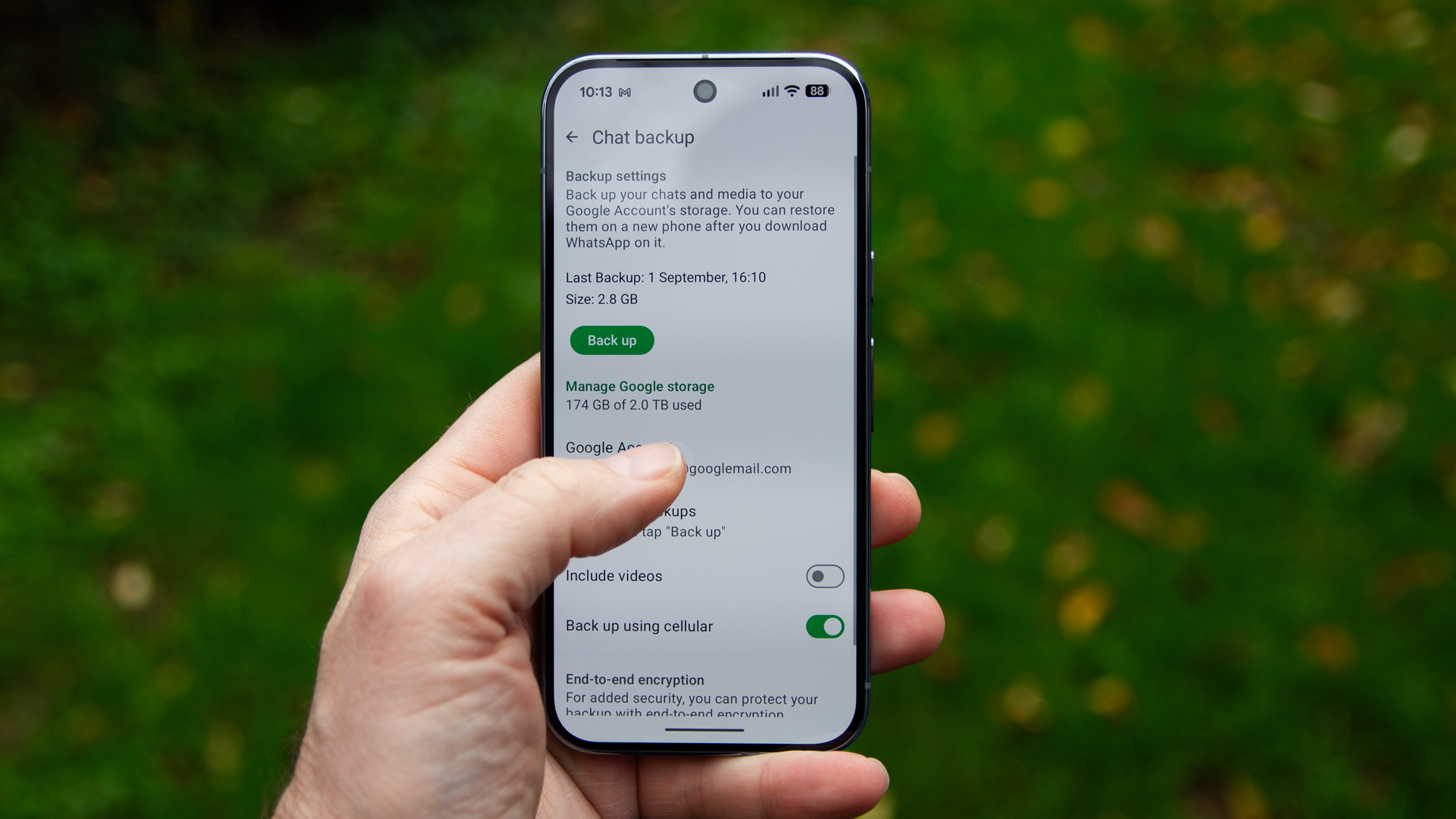 WhatsApp backup on Android