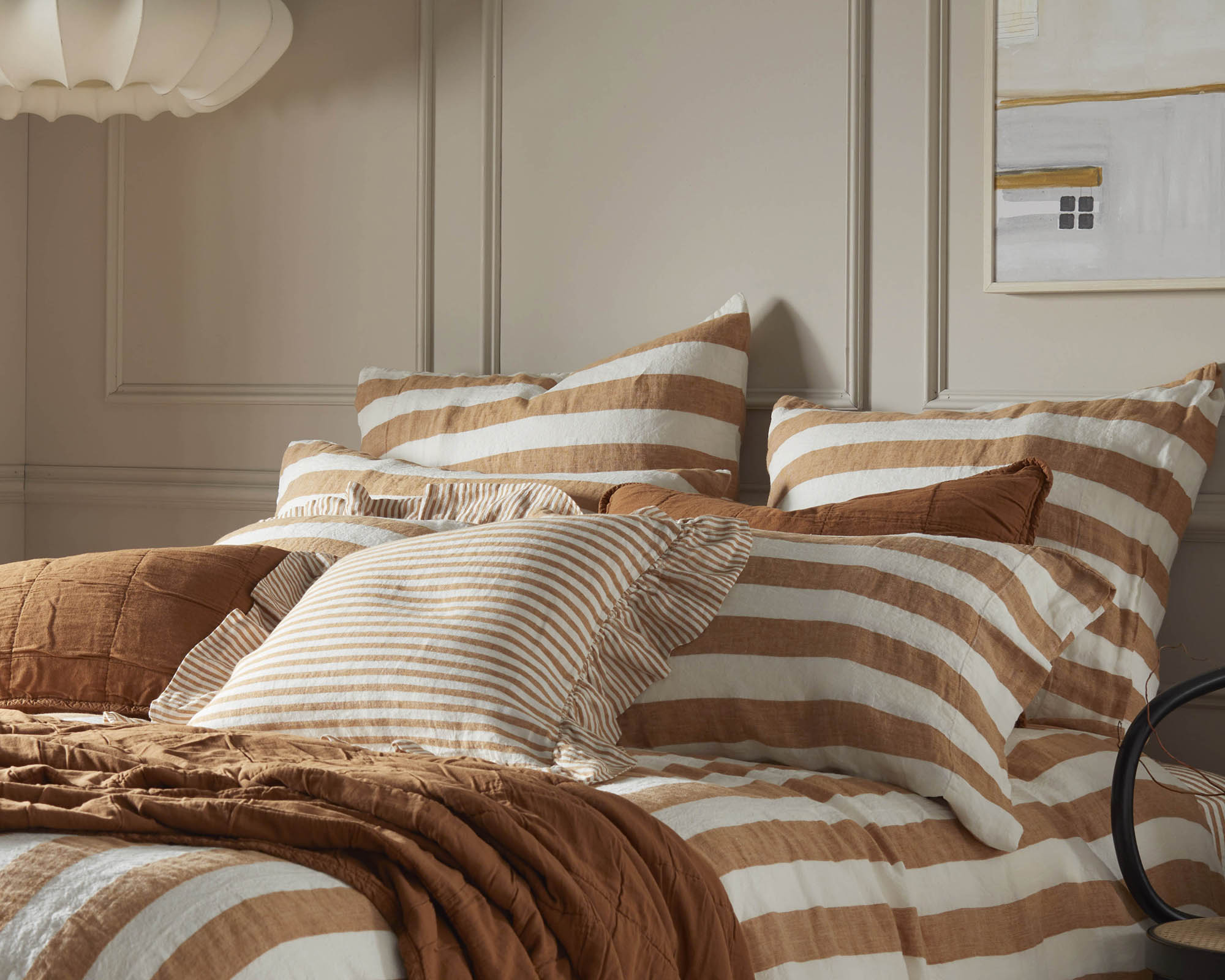 striped bedding