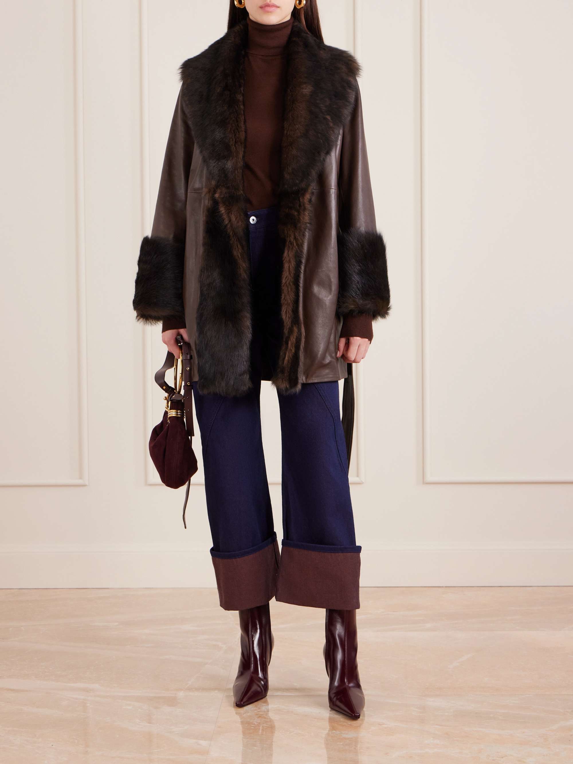 Carmen Belted Shearling Jacket