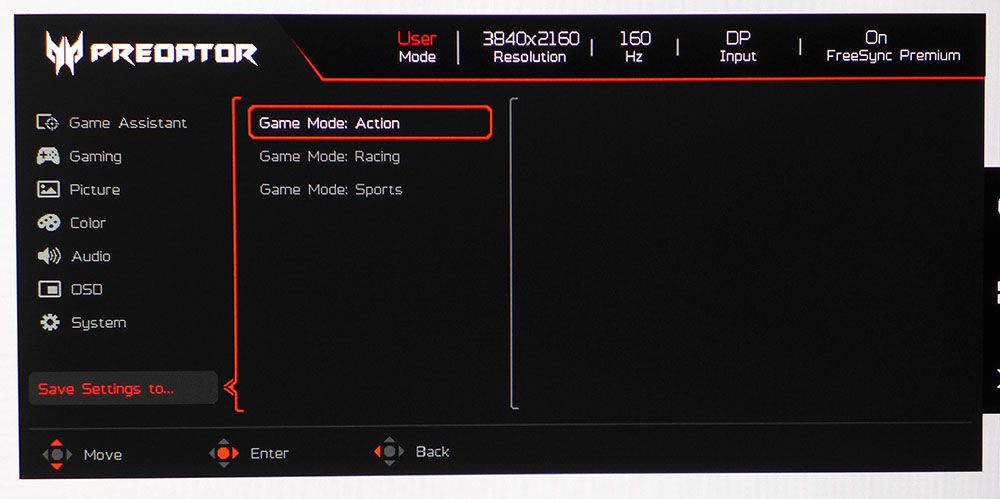 Acer Predator XB273K V5
