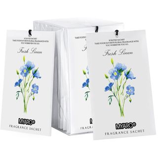 Fresh linen scent sachets with blue flowers