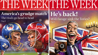Two covers of The Week Magazine