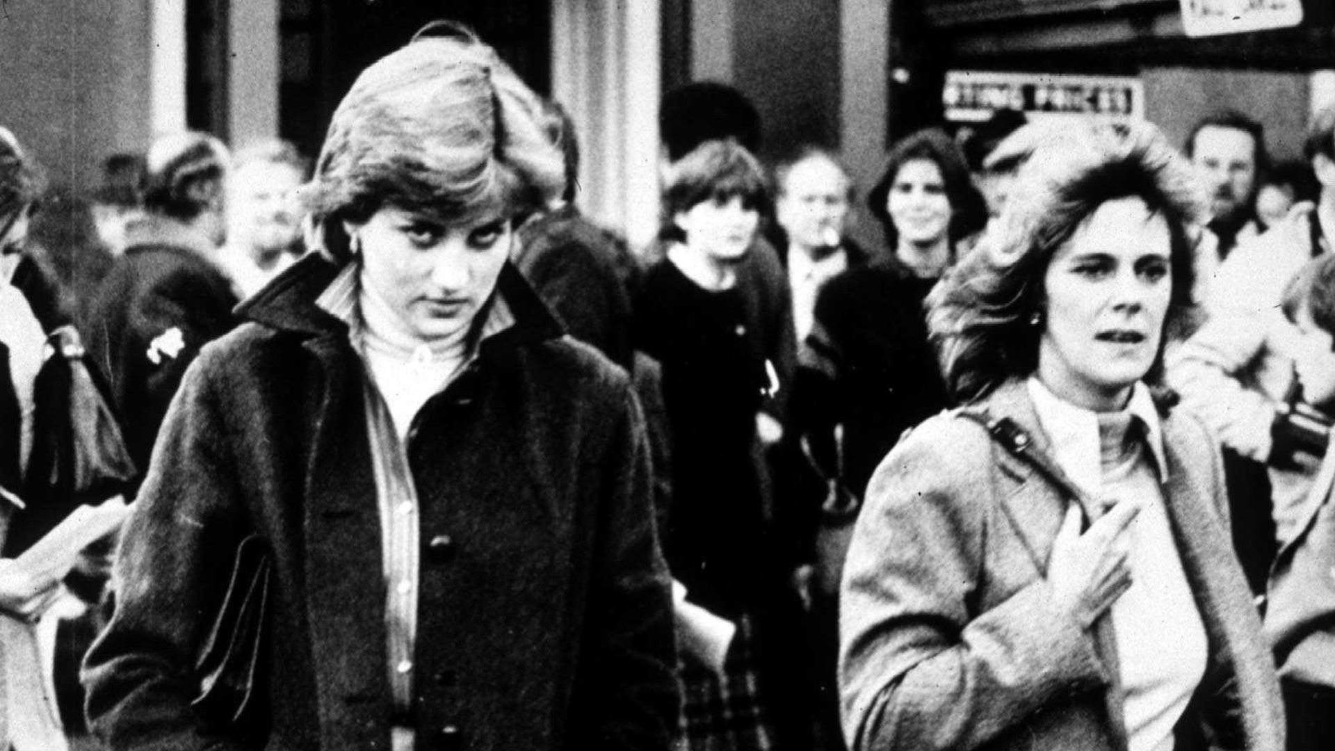Lady Diana Spencer and Camilla Parker-Bowles at Ludlow Races where Prince Charles is competing, 1980. (Photo by Express Newspapers/Archive Photos)