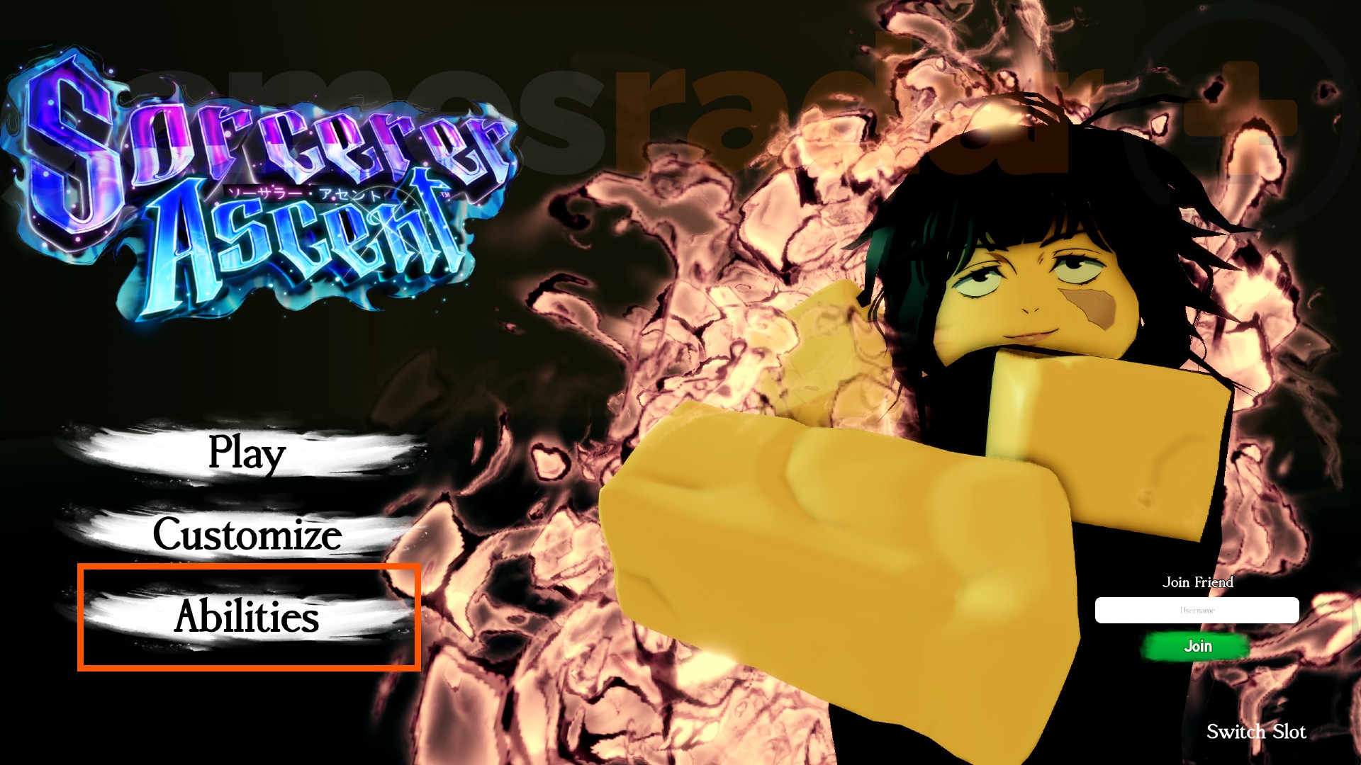 The Main Menu from which you can redeem Sorcerer Ascent codes.