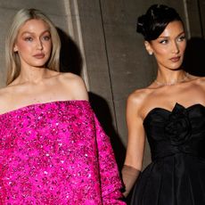 Bella Hadid and Gigi Hadid attended their sister, Alana Hadid's wedding in matching olive green bridesmaid's dresses