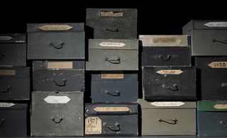 vintage cataloguing boxes