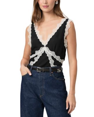 Terezia Silk Lace Trim Top