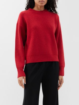 Cornwall Ribbed-Knit Cashmere Sweater