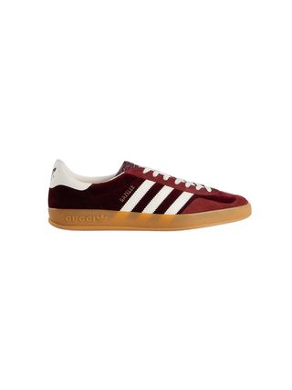 Gazelle Burgundy Velvet Low Top Sneakers