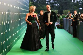 Hannah Waddingham and Prince William, Prince of Wales attend the 2023 Earthshot Prize Awards Ceremony on November 07, 2023 in Singapore.