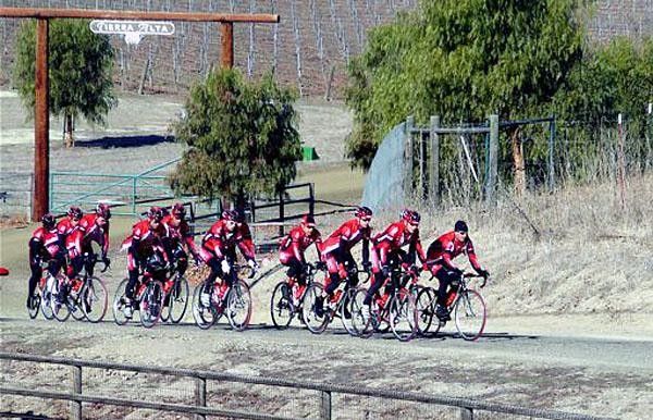 On the roads in Solvang during the BMC 2007 training camp