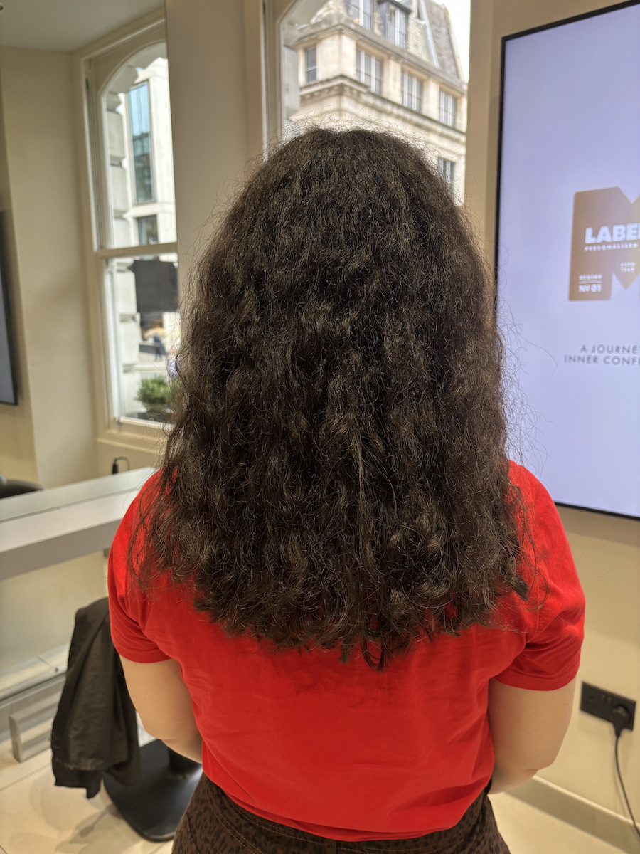 Mica Ricketts before Wella SmoothFiller treatment