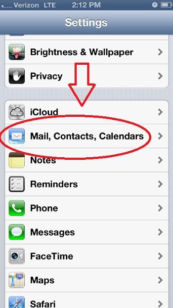 hotmail server settings for iphone 6