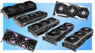 A selection of graphics cards