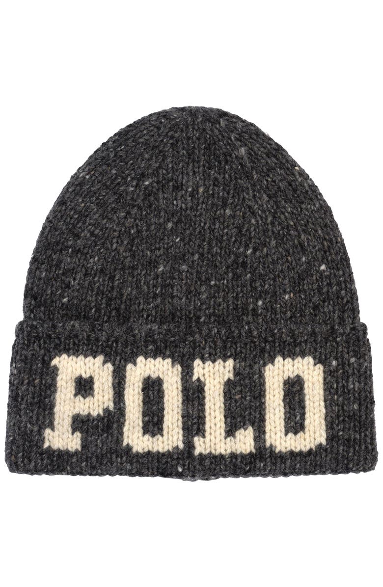 Knit Tweed Polo Beanie