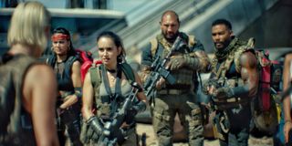 Dave Bautista and his squad mates armed for battle in Army of the Dead.
