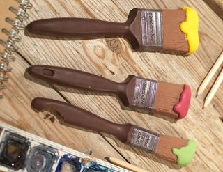 Chocolate paintbrushes