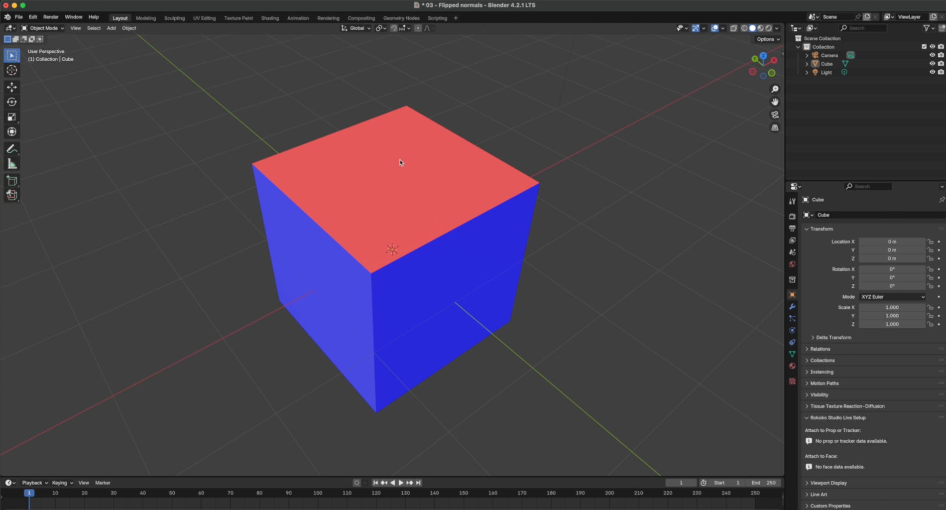 A screenshot to show a tip for a fix for a problem in Blender