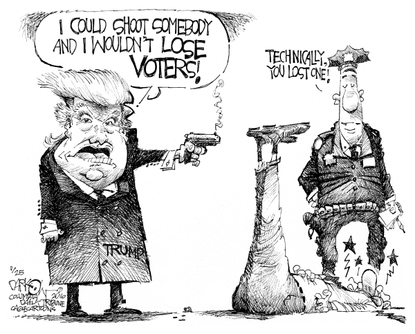 Political Cartoon U.S. Trump