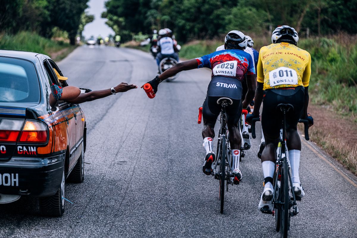 Picture by Oskar ScarsbrookSWpixcom 2630042023 Cycling SIS Science in Sport Tour de Lunsar 2023 Sierra Leone Africa