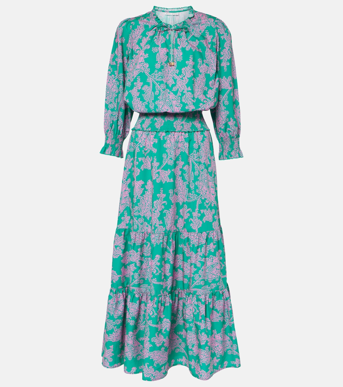 Santa Rosa Paisley Cotton-Blend Maxi Dress