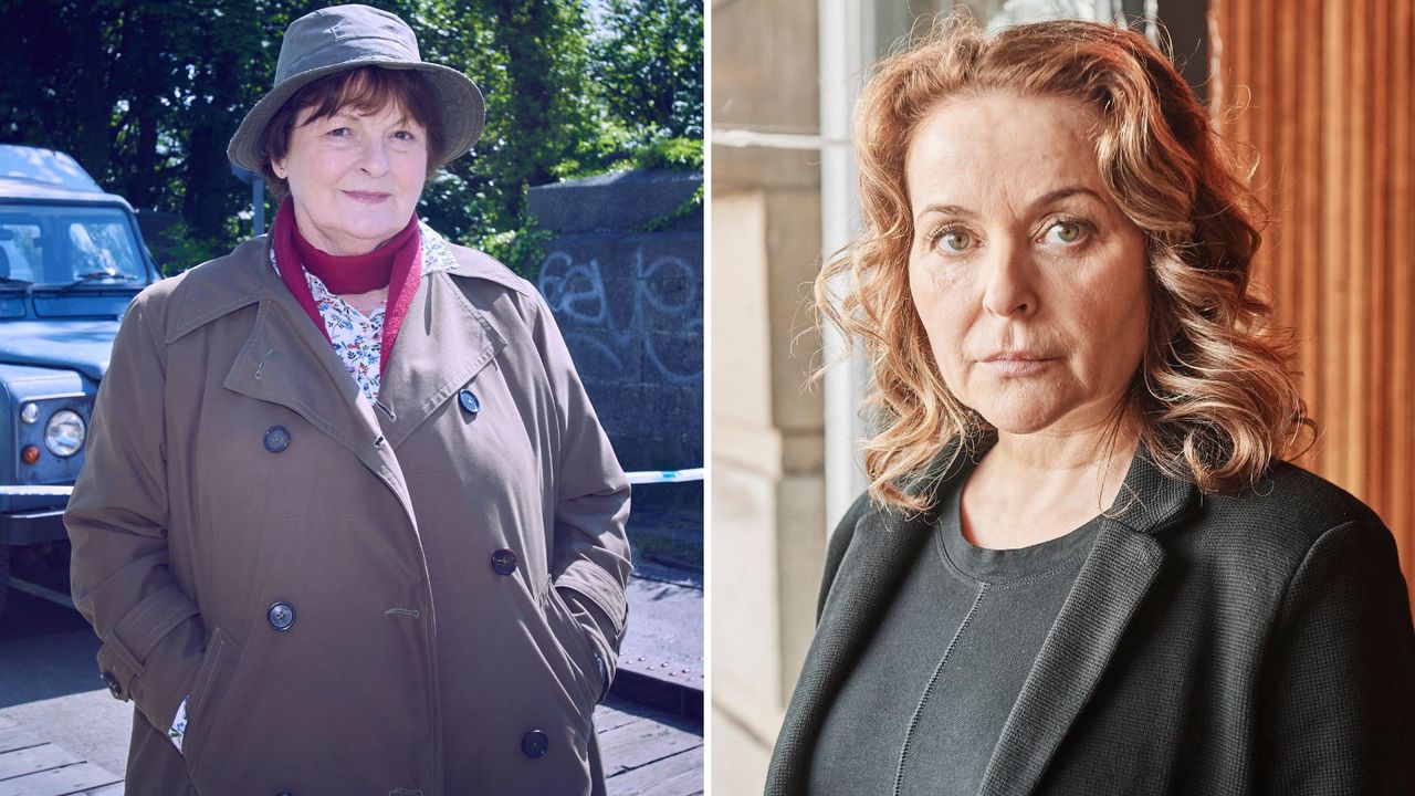 Brenda Blethyn as DCI Vera Stanhope side-by-side with Julia Sawalha as Helen Rushden