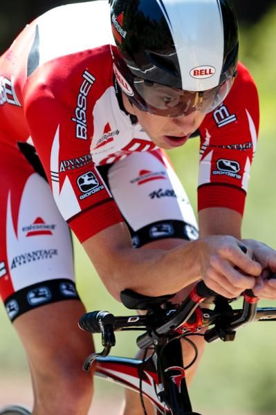 Rob Britton (Bissell) focused on the road ahead.