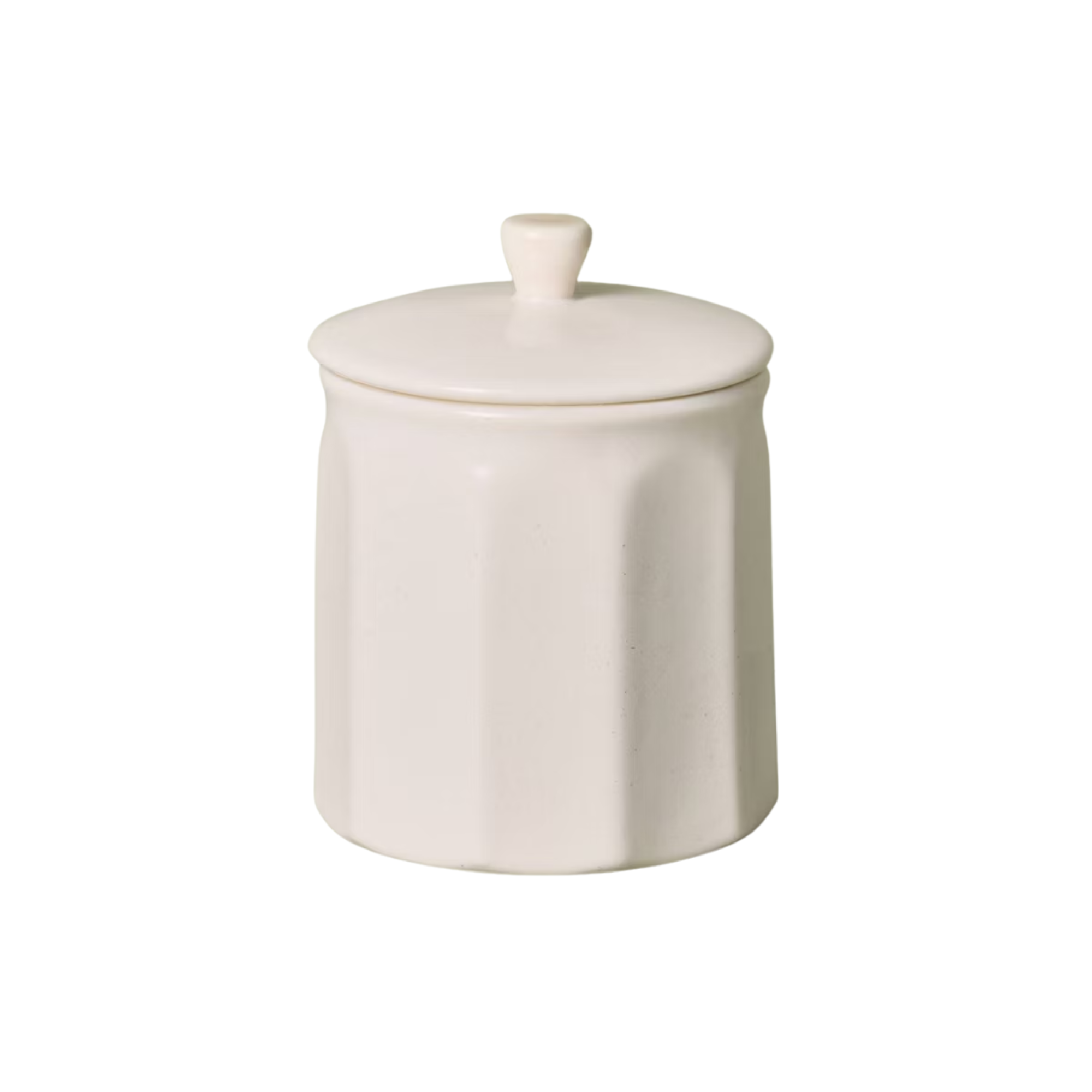 a white ceramic jar
