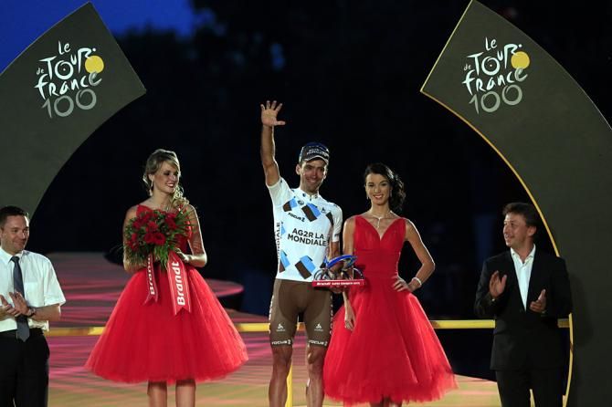 Christophe Riblon celebrates his super-combativity award
