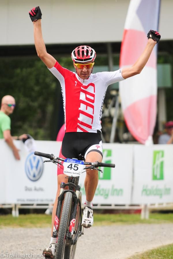 Todd Wells (Specialized) wins the elite men's short track national title in Sun Valley, Idaho