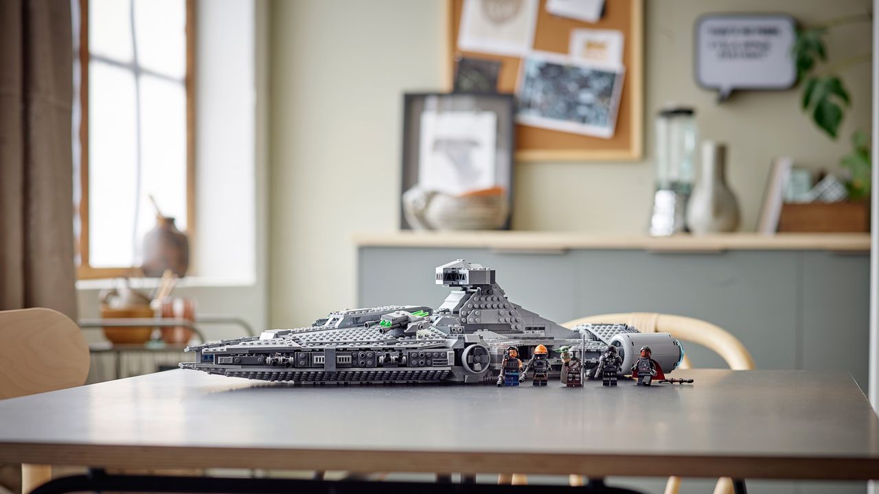 Lego's new Imperial Light Cruiser from "Star Wars: The Mandalorian" is a $159.99 hero set that comes with 1,336 pieces and six minifigures: The Mandalorian, Cara Dune, Fennec Shand, Moff Gideon, Baby Yoda and a new Dark Trooper.