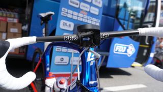 Arnaud Demare's new PRO Aero Vibe handelbar at the start of stage 4 of the 2017 Tour de France