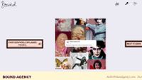 Web homepage featuring collage of pics of Dolly Parton and Tim Curry pictures, overlaid with a Slack message reading &ldquo;Pack your wigs, divas. We&rsquo;re being called home&rdquo;, flanked by two eye-icon buttons.