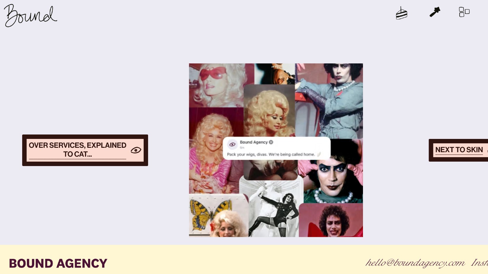 Bound Agency&rsquo;s handmade, scrapbook-style site ditches templates for tarot cards.