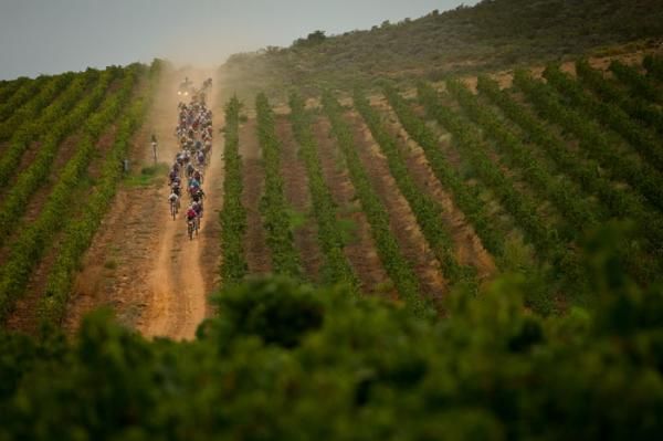 The lead group during stage 2